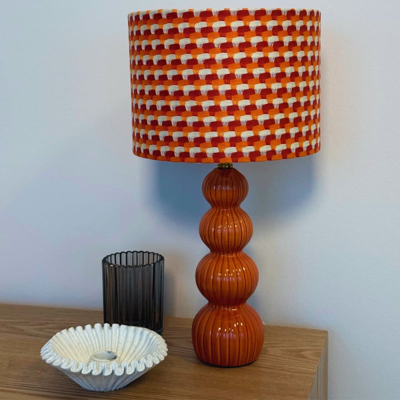 Lampvoet bollen - rood - ø8.5x30 cm