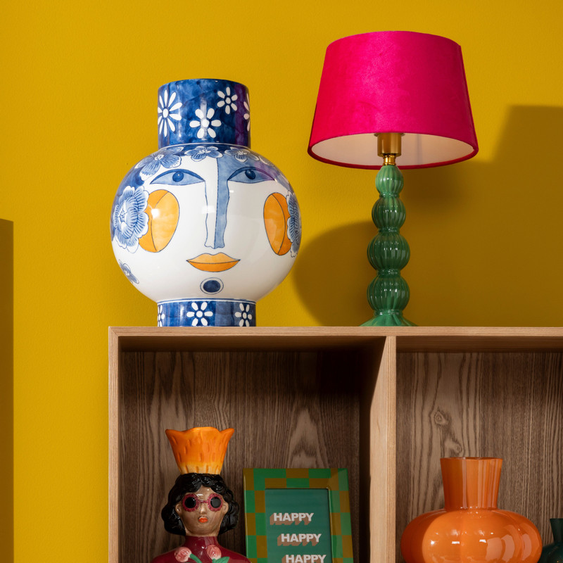 Lampvoet bollen - groen - ø8.5x30 cm