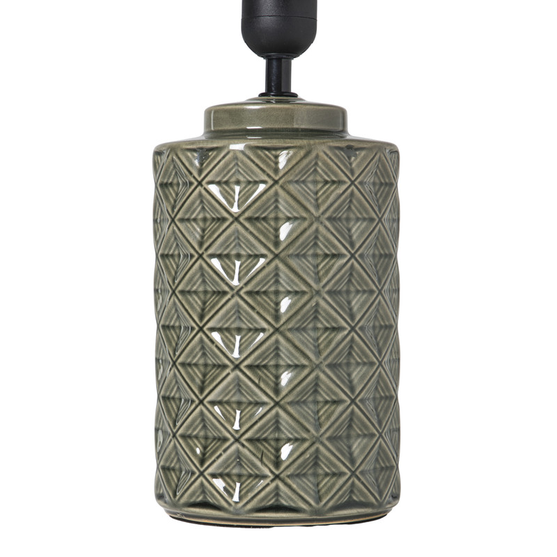 Lampvoet ruit - groen - ø12x20 cm