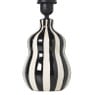 Lampvoet streepjes - zwart/wit - ø13.7x20 cm