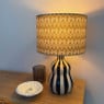 Lampvoet streepjes - zwart/wit - ø13.7x20 cm