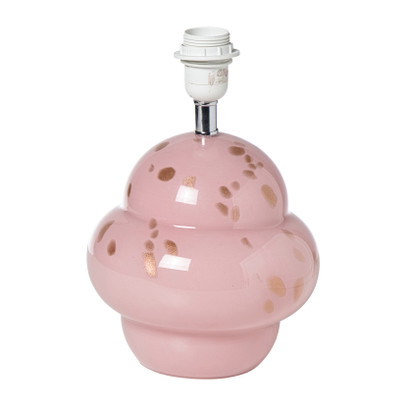 Lampvoet bobbel - roze/goud - ø21x30 cm