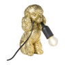 Lampvoet poedel - goudkleurig - 24.5x20.5x12.5 cm