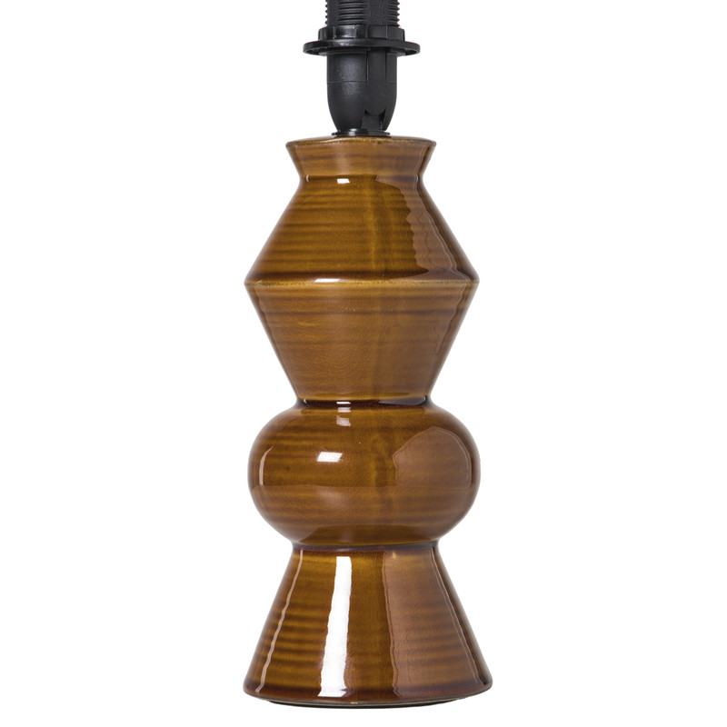 Lampvoet reactive glaze - bruin - ø9.5x21 cm