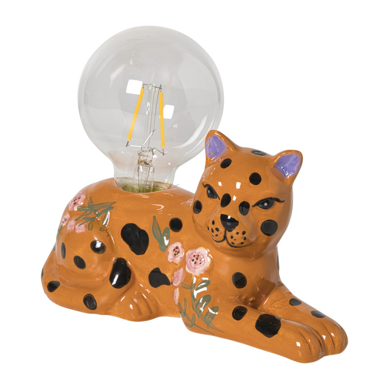 LED lamp tijger - multikleur - 12.5x18.5x9 cm