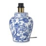 Lampvoet keramiek - wit/blauw - ø18x22 cm 
