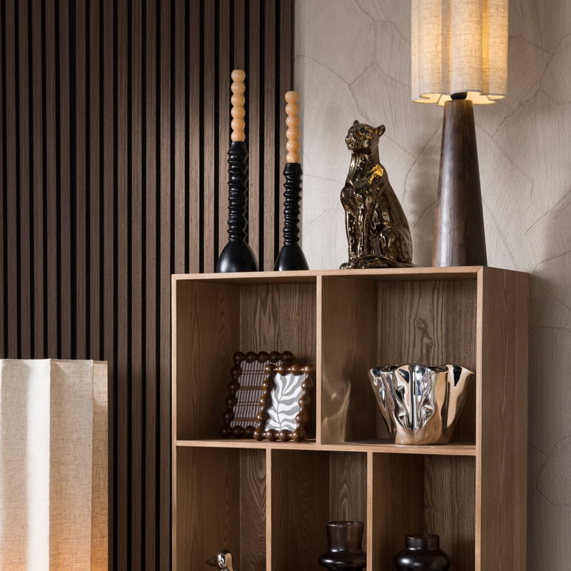 Lampvoet met kap - bruin - ø20.5x74.5 cm