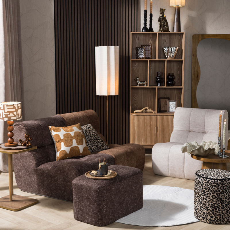 Lampvoet lang met kap - bruin - ø31x150 cm