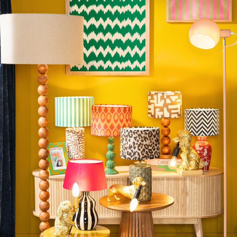 Lampvoet bollen hoog - bruin - ø25x130 cm