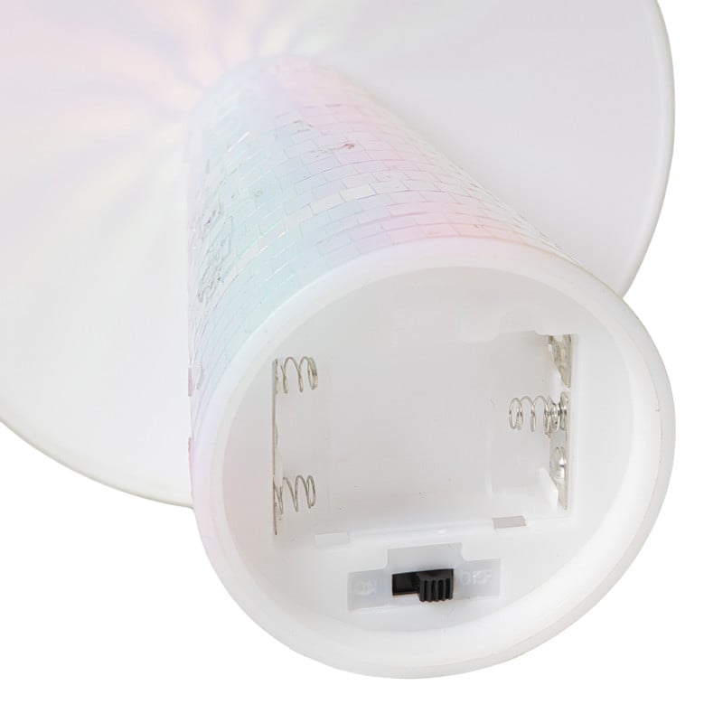 Lamp disco paddenstoel - roze - ø15x18 cm