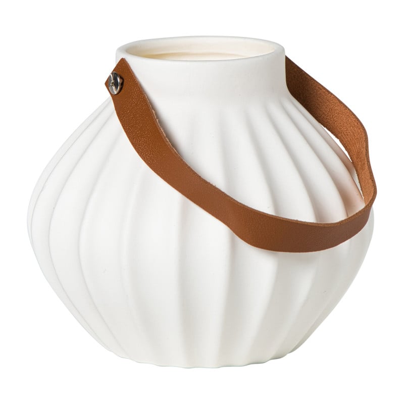 LED lamp keramiek laag - wit - 13x15.5x15.5 cm