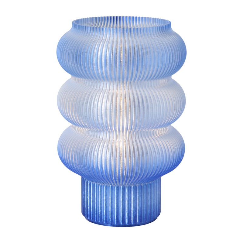 Lampje swirl Ilona - blauw - ø13.5x21 cm
