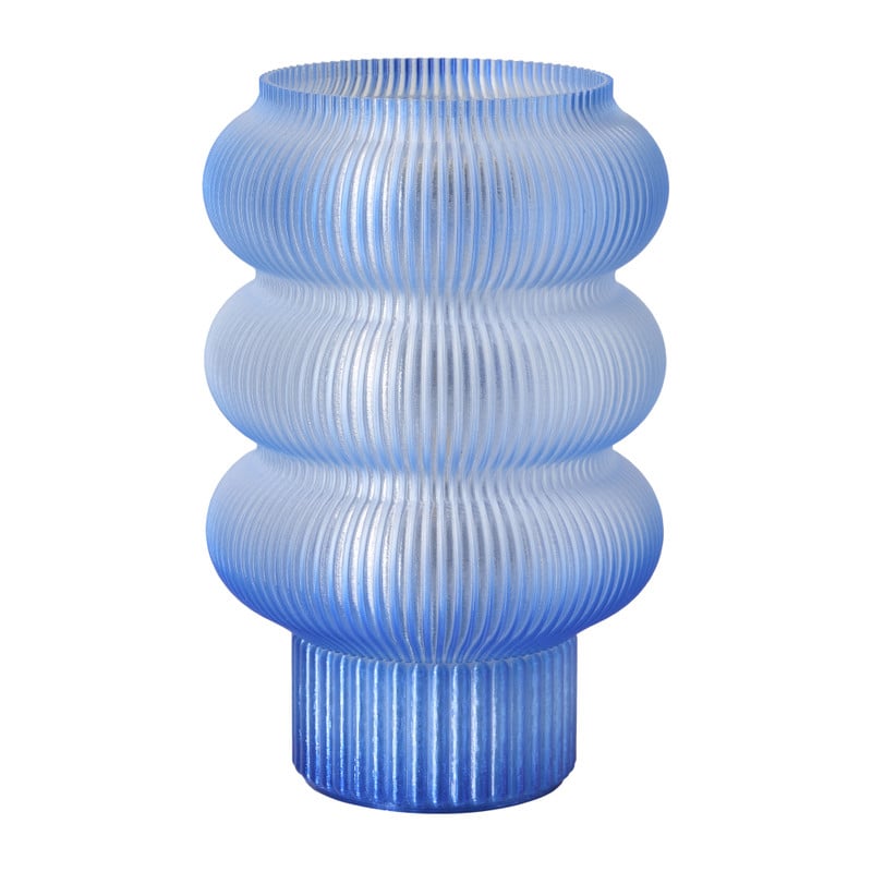 Lampje swirl Ilona - blauw - ø13.5x21 cm