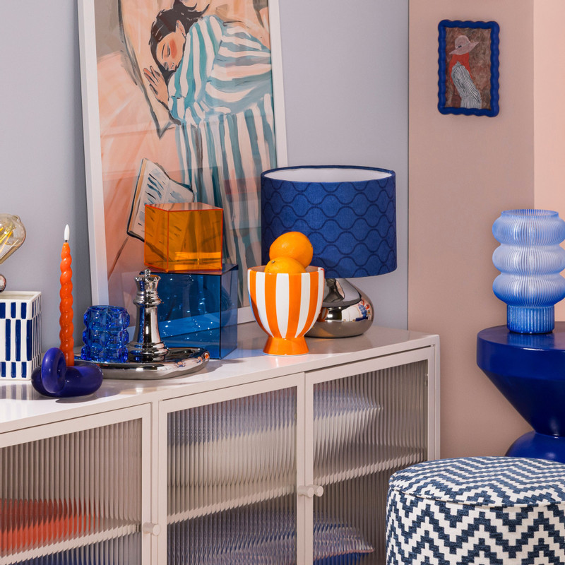 Lampvoet organisch - zilverkleurig - 19x15.5x15.5 cm