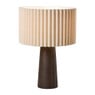 Tafellamp ribbels - beige/bruin - ø33x45 cm