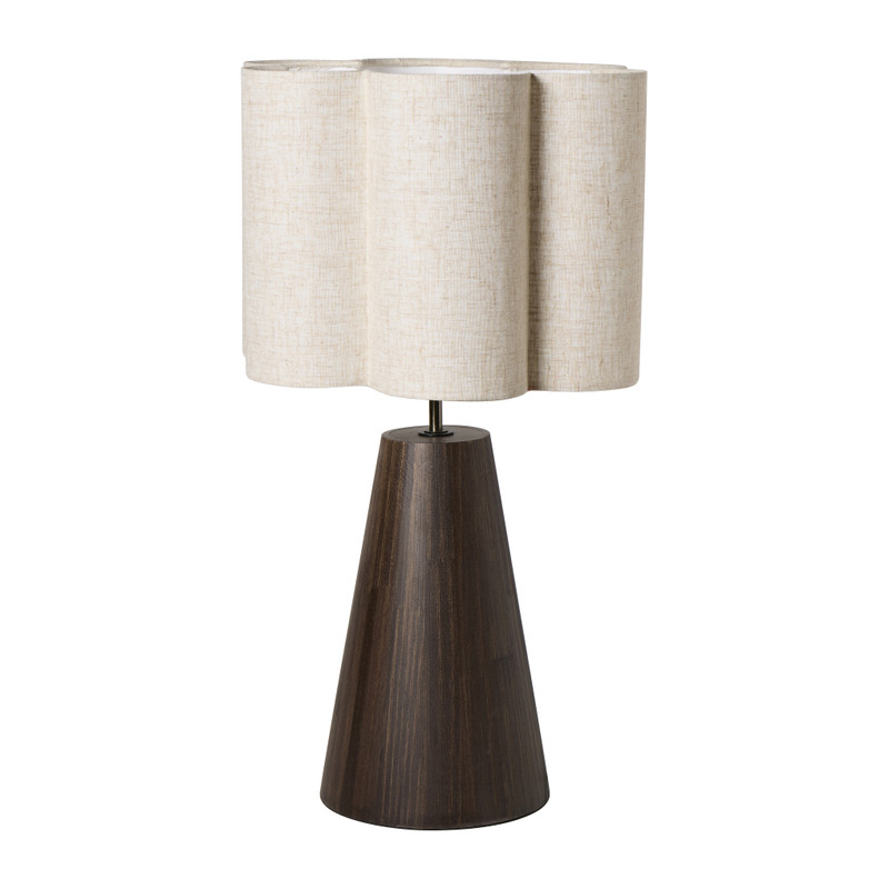 Lamp bloem - beige/bruin - ø35x62 cm