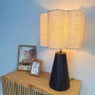 Tafellamp bloem Caroline - beige/bruin - ø35x62 cm