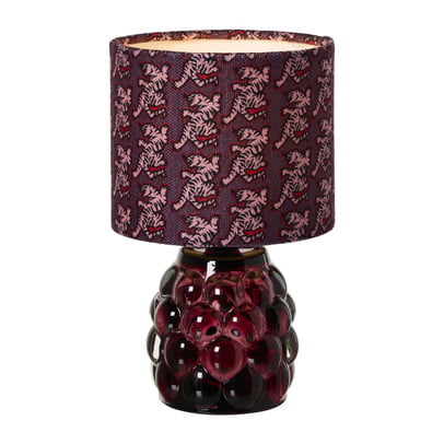 Tafellampje met tijgerprint - rood - ø13x21.5 cm