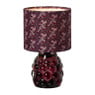 Tafellampje met tijgerprint - rood - ø13x21.5 cm