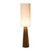 Vloerlamp hout met beige kap - bruin/beige - ø27x115 cm