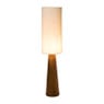 Vloerlamp hout met beige kap - bruin/beige - ø27x115 cm