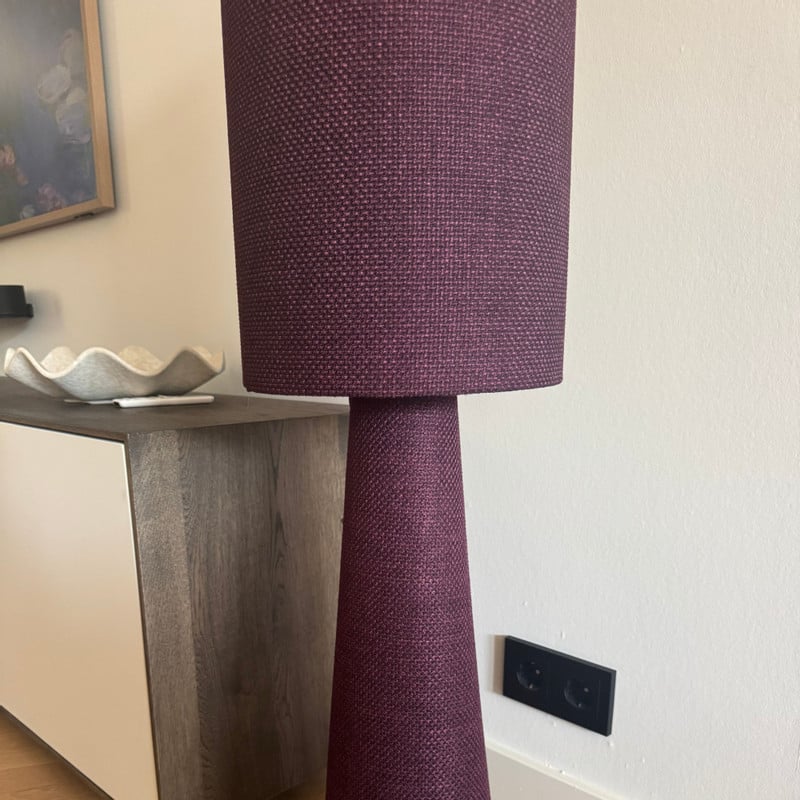 Vloerlamp stof - bordeaux rood - ø27x115 cm
