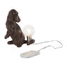 Tafellamp hond zittend - goudkleurig - 7.5x9 cm 