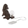 Tafellamp hond zittend - goudkleurig - 7.5x9 cm 
