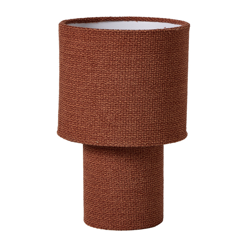 Tafellampje met kap - bruin - ø18x28.5 cm