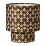 Tafellampje retro met kap klein - bruin/beige - ø20x21.5 cm