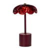 Tafellamp bloem met glas - bordeaux rood -  ø15.5x27.5 cm