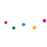 LED snoer pompom - multikleur - 2.20 meter
