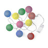 Lichtslinger cottonball guirlande - multikleur - 10 lampjes