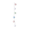 Lichtslinger cottonball guirlande - wit/roze/blauw/groen - 10 lamps