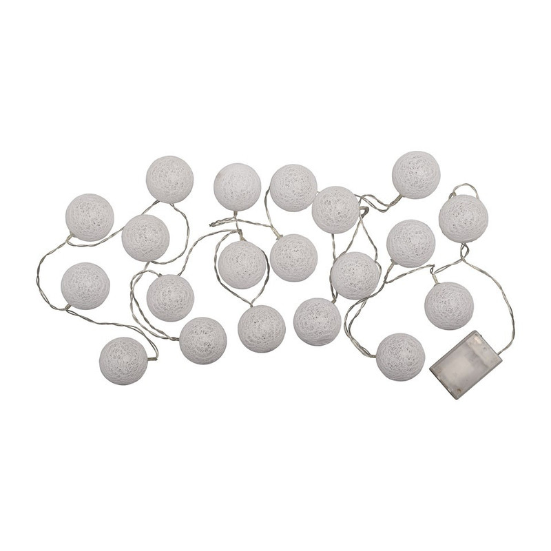 Alvast Tegenslag luister Lichtslinger cottonball guirlande - wit - 20 lamps | Xenos