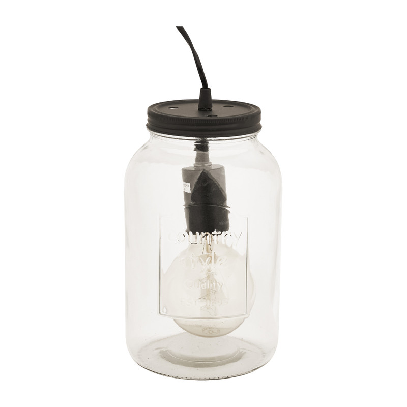 Eik Oxideren Kort leven Tafellamp glas jar - ø15.5x25 cm | Xenos