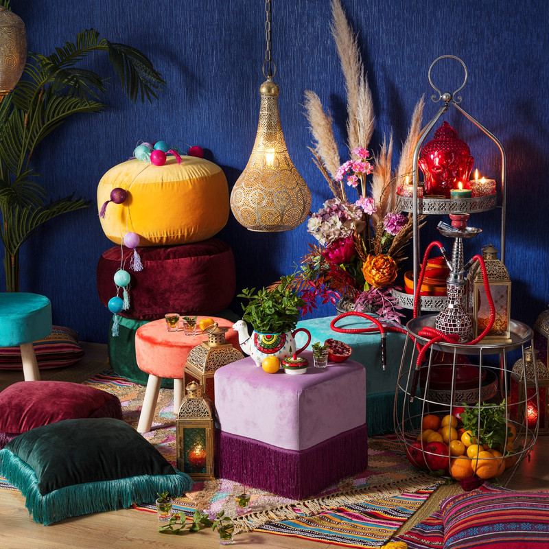 Cottonbal franjes - marrakesh - 10 lampjes - 165 cm