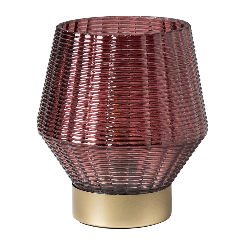 Tafellamp donker roze - 14x12.5 cm