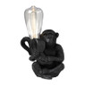 Lamp aap met banaan - zwart - 15x11x24 cm