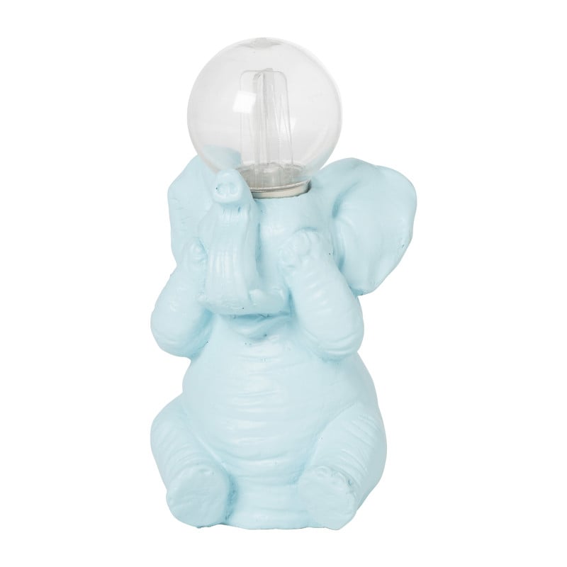 Lamp olifantje - blauw - 16 cm