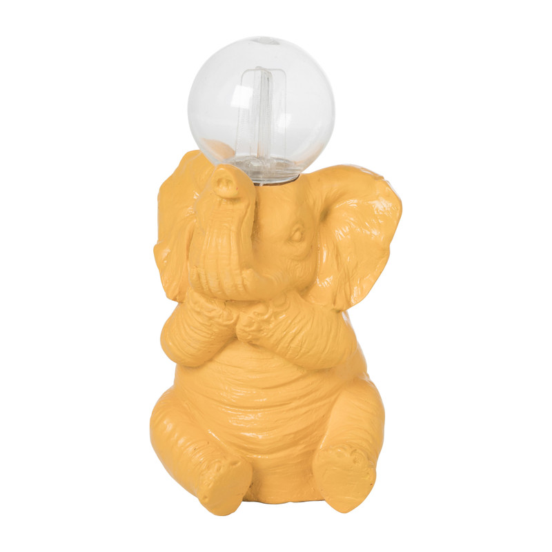 Lamp olifantje - oranje - 16 cm