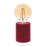 Tafellamp velvet - rood - ø8x20 cm 