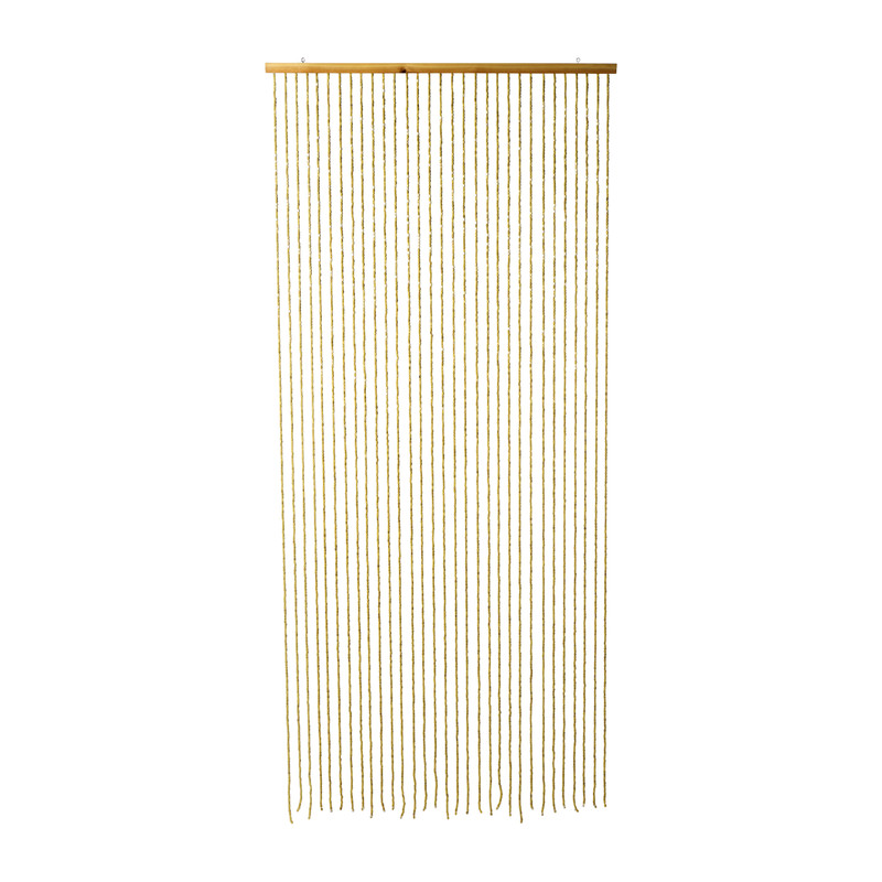 Deurgordijn bamboe - geel - 90x200 cm