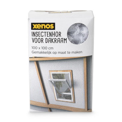 Dakraam hordoek elastisch - wit - 100x100 cm 