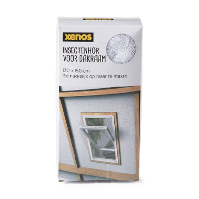 Dakraam hordoek elastisch - wit - 130x150 cm