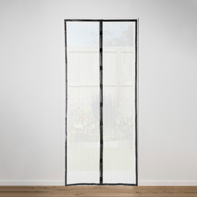Horgordijn magnetisch - zwart - 100x220 cm 