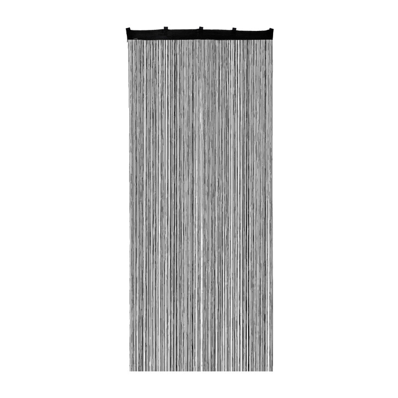 Spaghetti deurgordijn - zwart - 90x200 cm