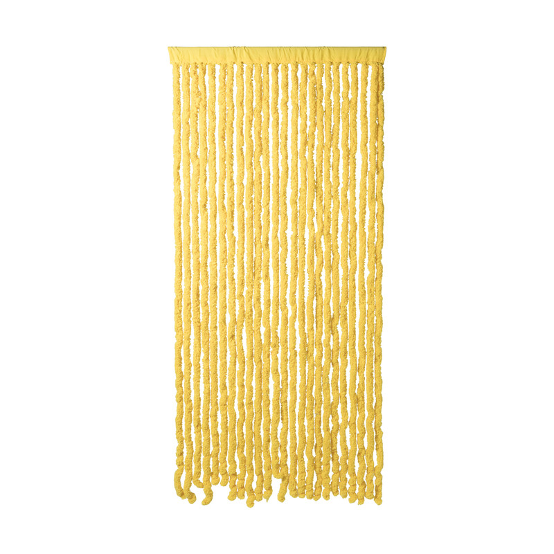 Deurgordijn fluffy - geel - 90x200 cm