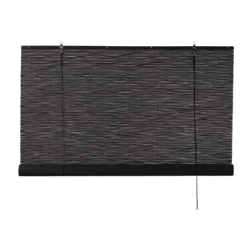 Bamboe rolgordijn - zwart - 90x180 cm