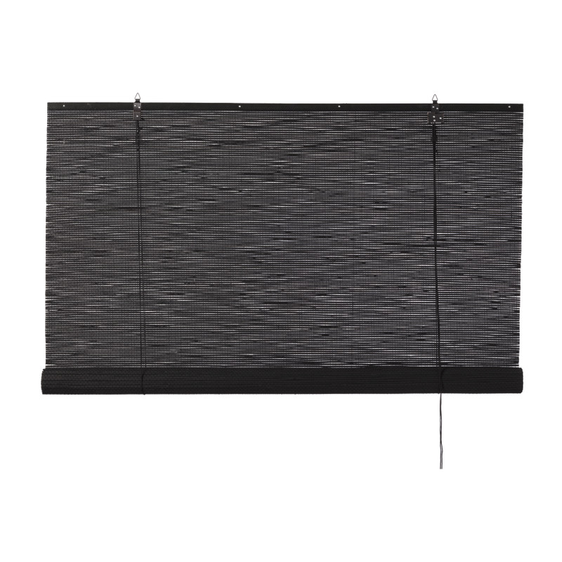 Bamboe rolgordijn - zwart - 120x180 cm